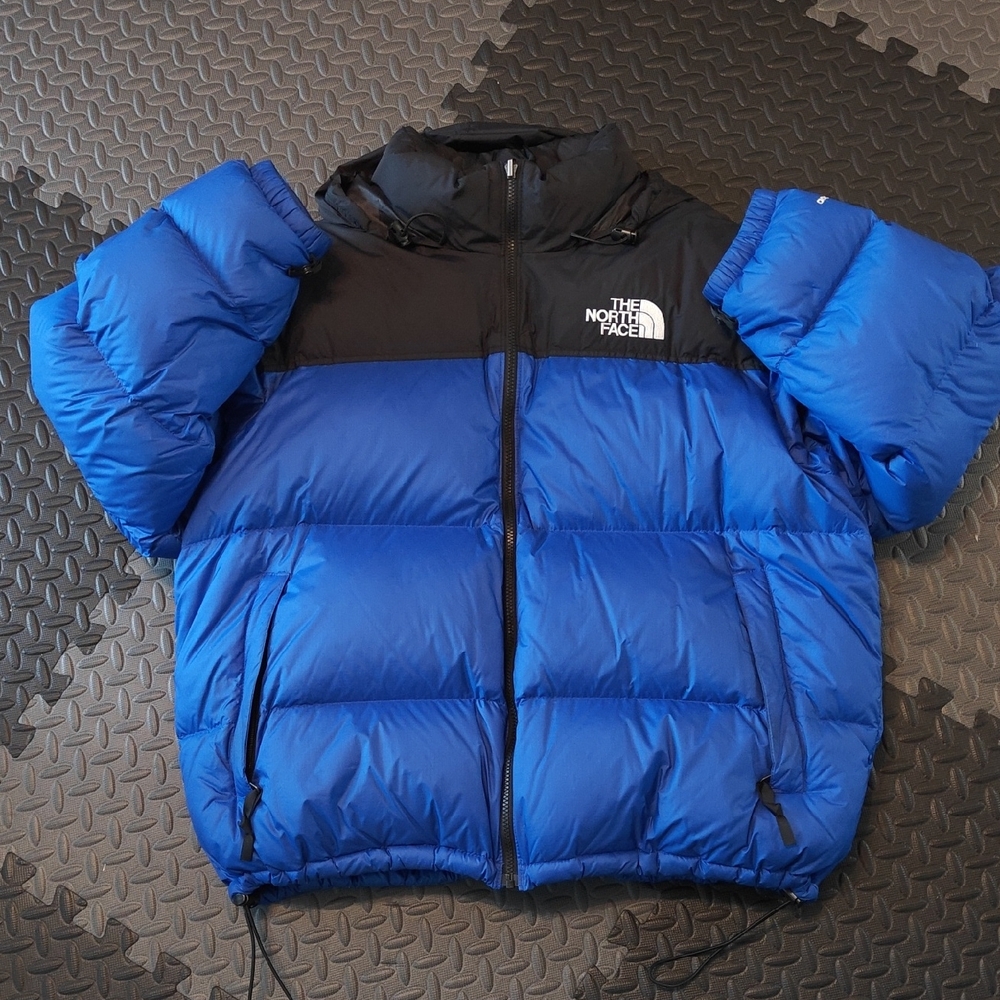 The North Face Aztec Blue and Black Puffer Jacket